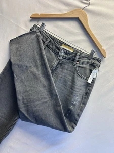 Neu mit Etikett Goldie Blues Maurices Damen Taper Ankle schwarz Denim Jeans Größe 10 hoher Bund - Bild 1 von 10