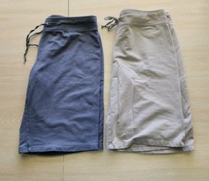 Calvin Klein Women’s Knit Bermuda Shorts Athletic Size Large Grey & Blue Lot - Picture 1 of 21