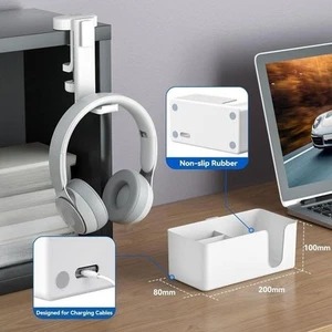 4-in-1 Tableside Storage Box Metal Water Cup Holder New Desk Side Box Office - Photo 1/16