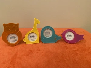 Mainstay Set Of 4 Animal Picture Frames Magnetic Stand Giraffe Bird Owl Whale - Picture 1 of 5