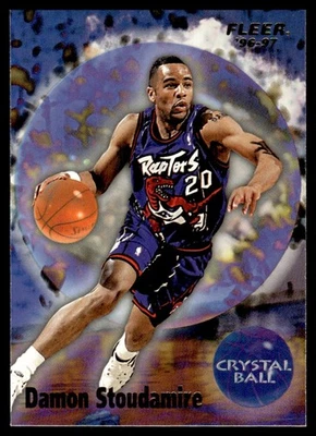 Bola de cristal Fleer 1997-98 Damon Stoudamire Toronto Raptors #278 Foto 1 de 2