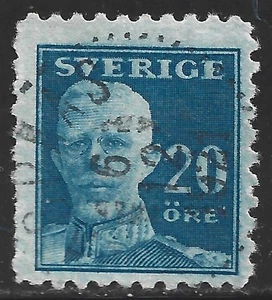 Schweden, Scott #143, 20o King Gustaf V, P10, gebraucht - Bild 1 von 1