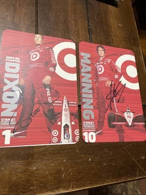IndyCa Scott Dixon & Darren Manning Autographed Signed Racing Promo Photos - Image 1 of 2