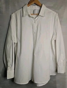 Womens Athleta Urbanite White Button Down Shirt Work Business 2XL Long Sleeves  - Picture 1 of 5