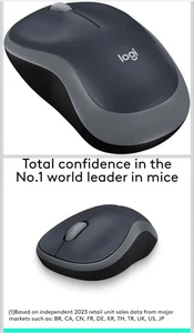 Logitech M185 Wireless Mouse, 2.4GHz with USB Mini Receiver - Picture 1 of 12