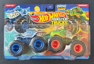 Hot Wheels Monster Trucks Sharks vs Dinos Great Bite vs Rageasaur - Bild 1 von 6