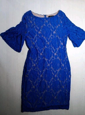 Ivanka Trump синий кружевной размер 4 платье с подкладкой см. фотографии для измерения  - Изображение 1 из 4