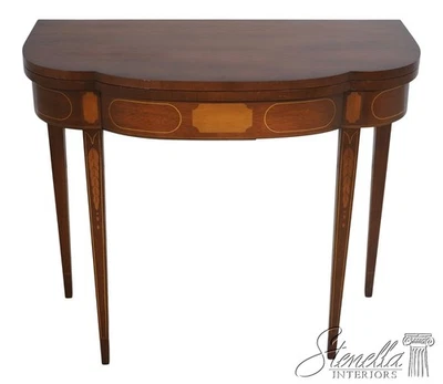 70460: Hall ou mesa de jogo flip top de mogno estilo federal - Imagem 1 de 4