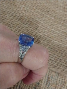 Cambia colore fluorite multi gemma RoyalOcean Rng/Rhod/Slvr, 6,85 TCW/taglia 10 - Foto 1 di 23