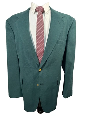 Abrigo Blazer Traje Chaqueta STAFFORD Para Hombres Verde Mezcla de Lana Calce Clásico Deportivo 46L Foto 1 de 4