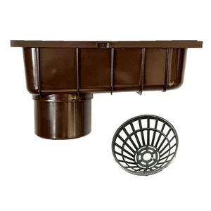 Regenrohrablauf 110 mit Sieb Regensinkkasten Regenwasserablauf Dachrinnenablauf - Bild 1 von 8