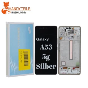 Original Samsung Galaxy A53 5G A536B AMOLED Display Bildschirm Rahmen Silber - Picture 1 of 1