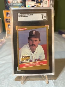 1986 Donruss Highlights Wade Boggs #13 SGC 7 HOF - Picture 1 of 3