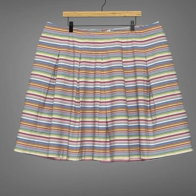 Talbots Womens Skirt Plus 20WP Colouful Stripe Pleated Full Classic Preppy - Image 1 of 4