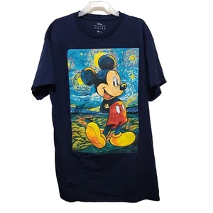 Camiseta Disney Mickey Mouse Adulto Mediana Noche Estrellada Azul Marino Unisex - Imagen 1 de 4