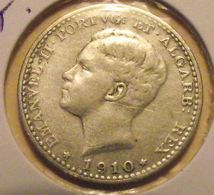 #1085 Portugal: 100 Reis 1910 - Picture 1 of 3