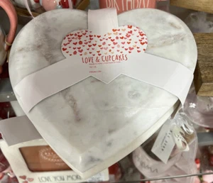 Heart Shaped Pink Marble Stone Cake Stand Pedestal Base Pastry Cupcake Serving - Picture 1 of 2