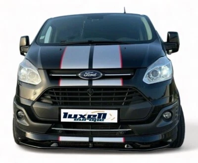 LUXELL UK LIMITED Black Front Lower Splitter Spoiler Lip FITS Transit Custom 2012-2017 (Sport)