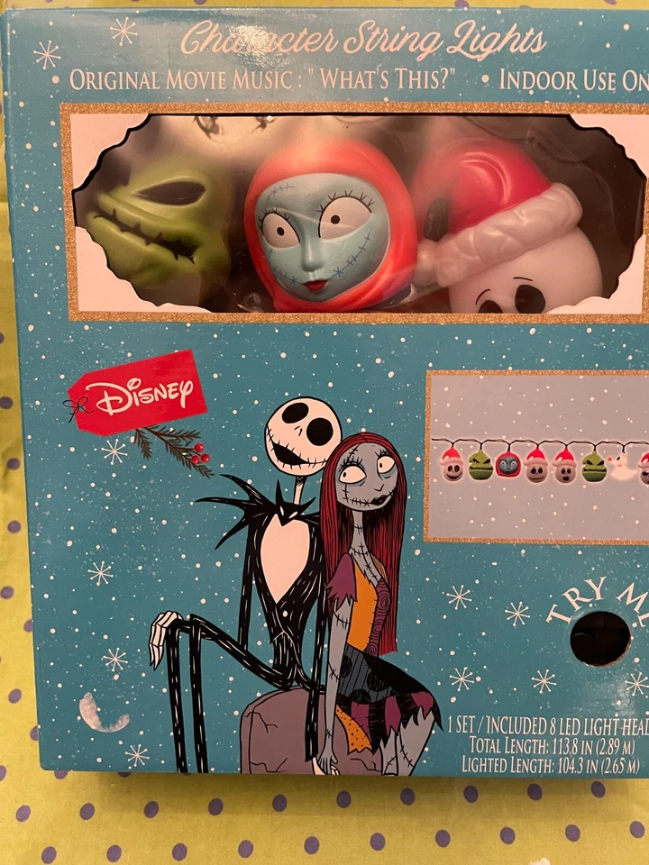 Cuerda de luces Pesadilla antes de Navidad reproduce "¿Qué es esto?" música NUEVO Foto 1 de 1