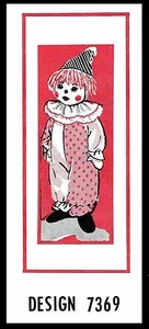 Payaso de circo ~12"~ muñeca patrón de juguete pedido por correo # 7369 - Imagen 1 de 6