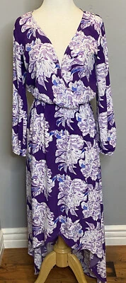 Lucylove Women's Purple Floral Wrap High Low Dress Size XS - Image 1 of 4