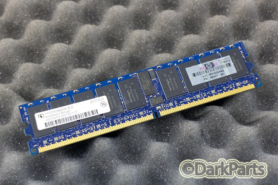 HP 405477-061 4GB Memory RAM infineon HYS72T512422EFA-3S-B PC2-5300P - Immagine 1 di 1