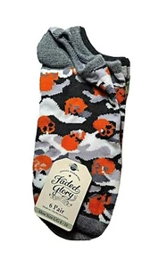 Faded Glory Boys No Show Socks 6 Pair Pack Gray Skulls NEW Large Shoe Size 4-10 - Picture 1 of 3