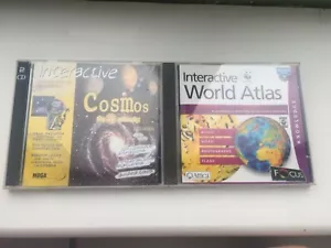 QTY 2 = WWF Interactive World Atlas & Cosmos PC CD Roms 3D Computer Animation - Photo 1/5