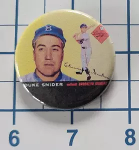 Vintage Retro Brooklyn Dodgers Duke Snider MLB Baseball Pin Back Button 1.75" - Picture 1 of 2