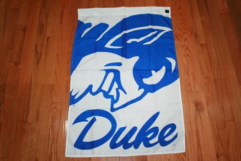 Vintage Duke Blue Devils White & Blue 44" x 29" Banner Flag Cover