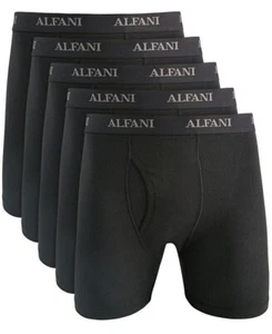 Alfani Men's ALFATECH 5-Pk Moisture Wicking Tagless Boxer Briefs Blk/Grey Small - Picture 1 of 3