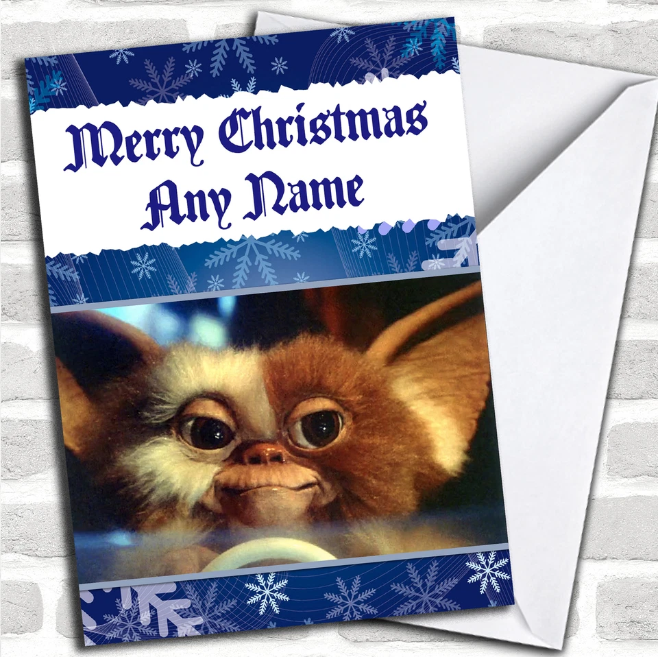 THECARDZOO Gizmo From Gremlins Christmas Customised Card