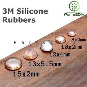 3M Silicone Rubber Circle Feet Bumpon Transparent Self Adhesive Flat and Domed