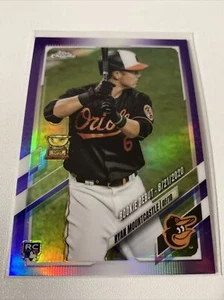 Topps 2021 actualización cromada refractor púrpura Ryan Mountcastle error S.McClanahan negro - Imagen 1 de 2