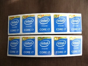 10 pcs Sticker for inside CORE i7 15.5mm x 21mm Label Logo Decal Case Badge  - Picture 1 of 1