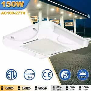 21000LM - 150W LED Gas Station Canopy Lights Commercial Ceiling Lamp 3000K-5000K - Picture 1 of 15