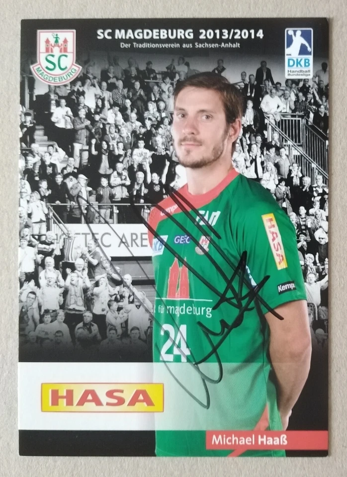 7502 Michael Haaß SC Magdeburg 2013/14 Handball AK original signiert - Bild 1 von 1
