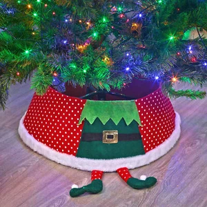 55 cm Weihnachten Filz Baum Rock Kragen - lustige Elfenbeine Basis Stoff Dekoration - Bild 1 von 9