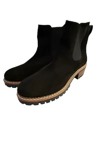 Damen-Stiefelette Bertuchi Größe 9,5 41 schwarz Veloursleder Blockabsatz - Bild 1 von 9