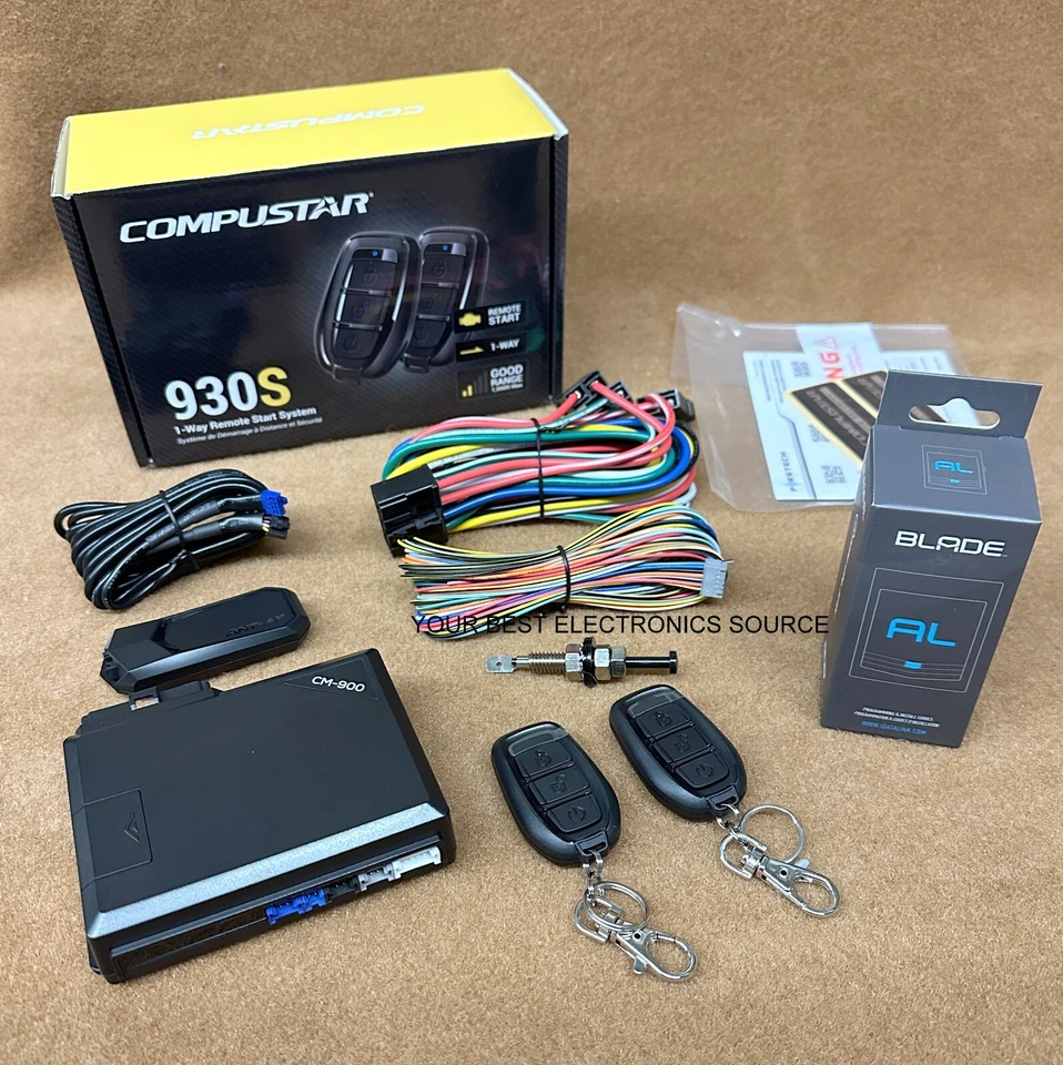 NEW Compustar CS930-S + BLADE-AL 1-Way Remote Start System, Two 3-Button Remotes - Image 1 of 1