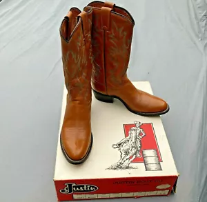 Justin Western Vintage Cowboystiefel Leder Herren 5B Damen 6,5 Stil L 2811 - Bild 1 von 8
