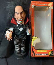 1990 Telco Halloween 18” Vampire Dracula Motionette Skull In Box Light & Sound