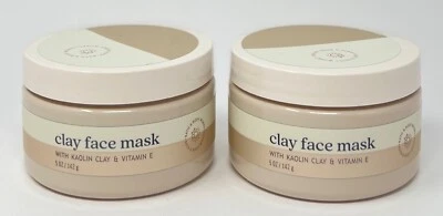 2 NEW BATH & BODY WORKS CLAY FACE MASK KAOLIN CLAY VITAMIN E TREATMENT 5 OZ - Image 1 of 4