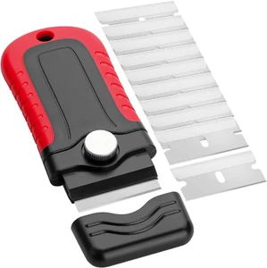 Razor Blade Scraper With 10Pcs Extra Blades Multi-Purpose Cleaning Scraper Tool - Picture 1 of 7