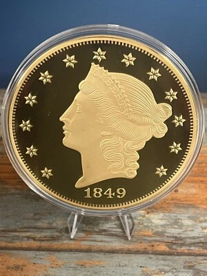 2014 Jumbo Dream GOLD LIBERTY HEAD 1849 - 24k layered Comm. Coin w/COA - RETIRED - Image 1 of 4