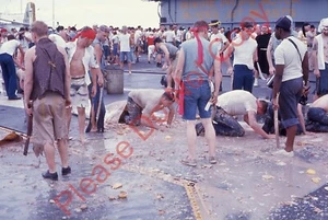 Orig Slide 1960's USN Sailor Shellback Party Fun Scene Aboard Ship 196N - Picture 1 of 1