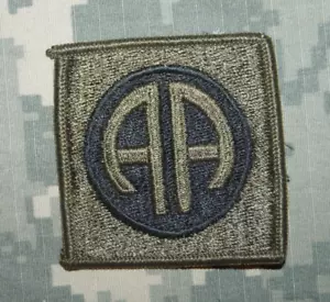 Military Patch US Army 82nd Airborne Division BDU Authentic Subdued Sew on USED - Picture 1 of 1