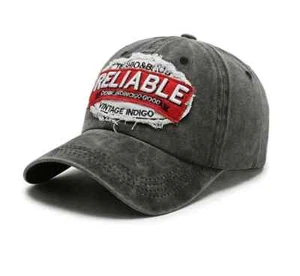 Solid Distressed Vintage Style Baseball Cap. 100% Cotton. Awesome look. NEW - Picture 1 of 9