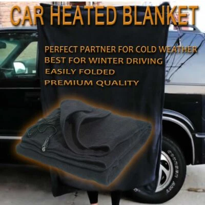 Zone Tech Car Heated Polar Fleece Electric Travel Summer Outdoor Camping Blanket - Image 1 of 4