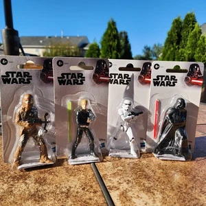 Lote de 4: Figuras Star Wars 4" E9 - Chewy, Luke, Trooper, Darth Vader - Imagen 1 de 9